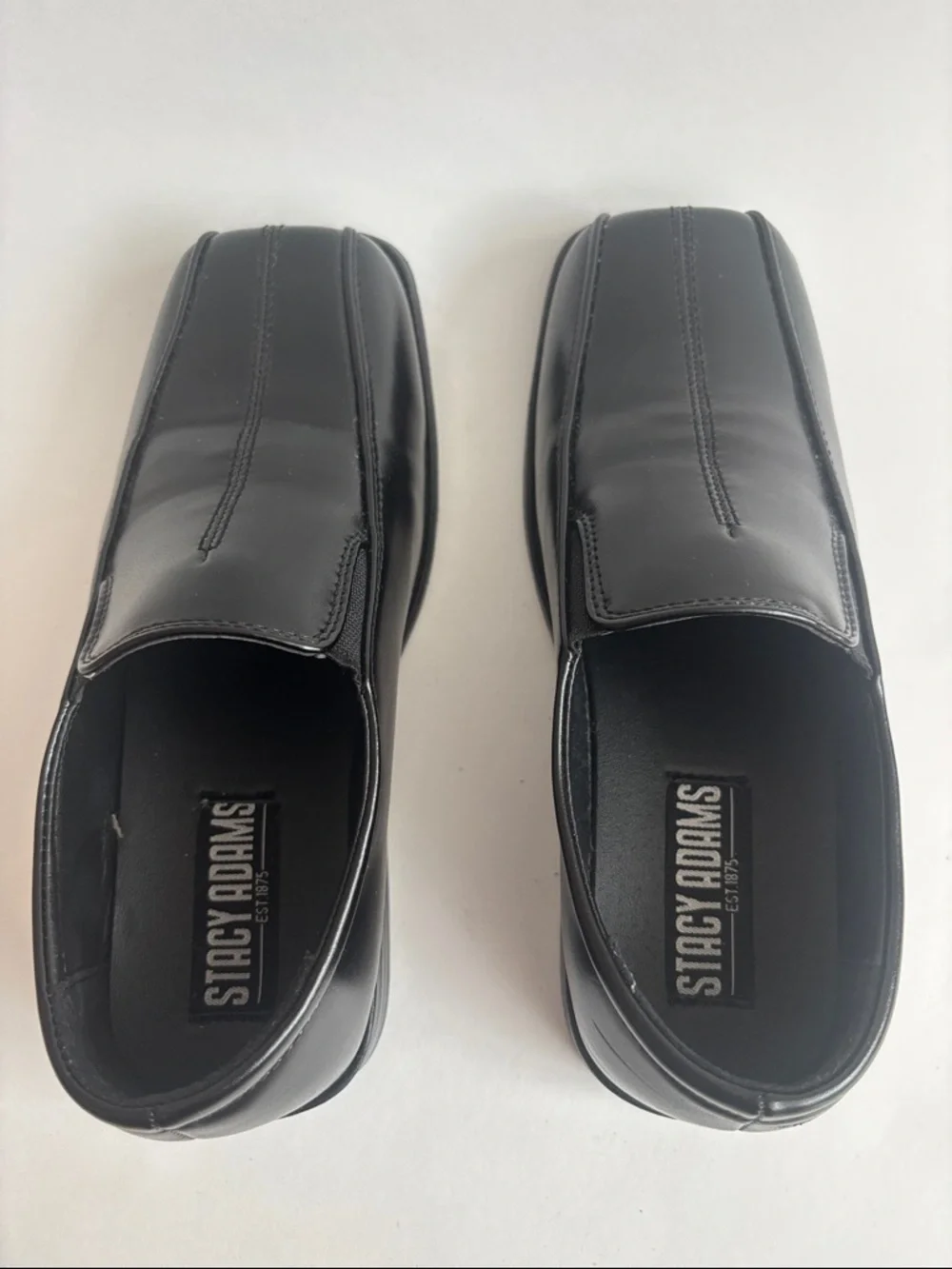 Stacy Adams Black Slip-On Kids Dress Loafers 4M